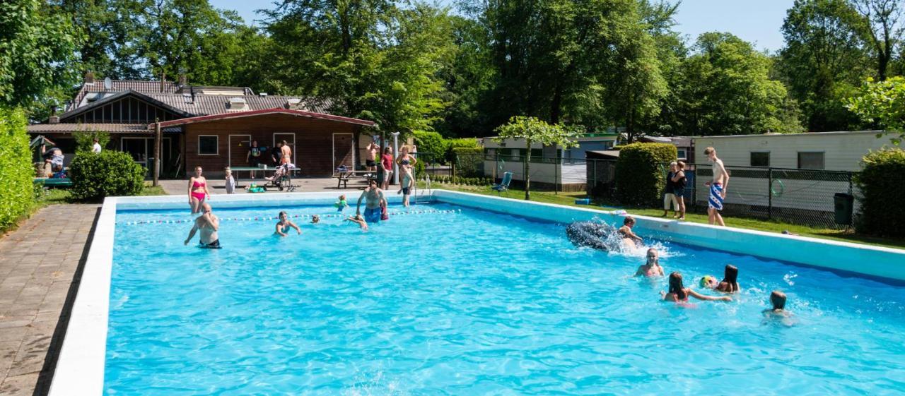 Chalet 'T Rijsterbos Op Camping Met Zwembad! Villa Ngoại thất bức ảnh
